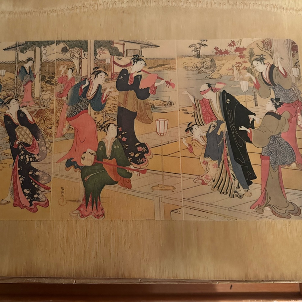 Vintage Japanese bamboo mat prints - Picture 4 of 4